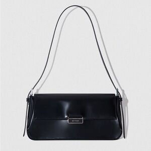 NWT BY FAR Tilda Semi Patent Leather Bag in Black